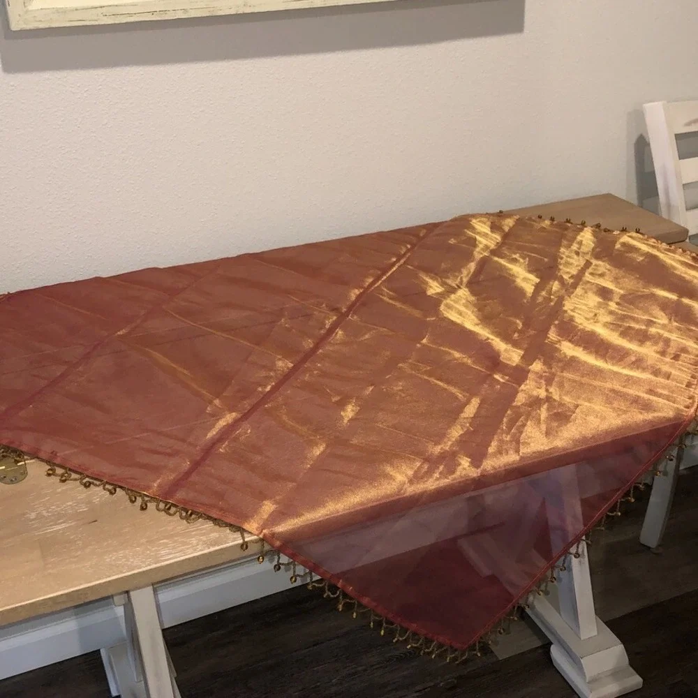 Autumn Organza Tablecloth Topper 38